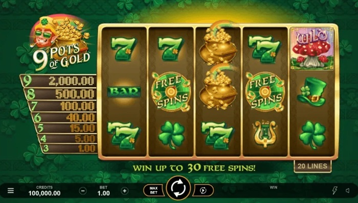 9 Pots of Gold Online Slot Game